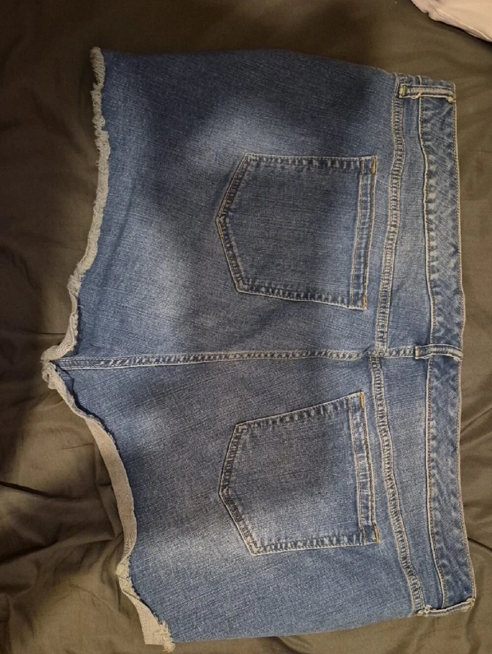 Torrid Blue Button-Front Denim Short Shorts